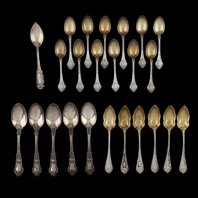 an-assorted-grouping-of-sterling-silver-spoons