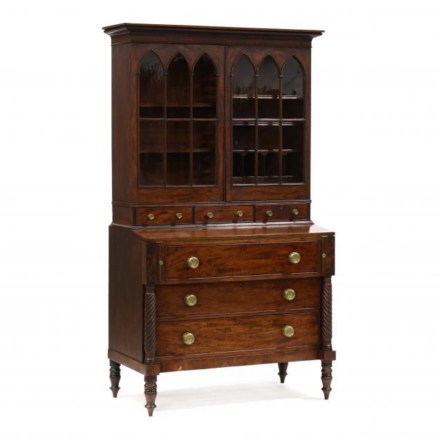 late-federal-mahogany-desk-and-bookcase