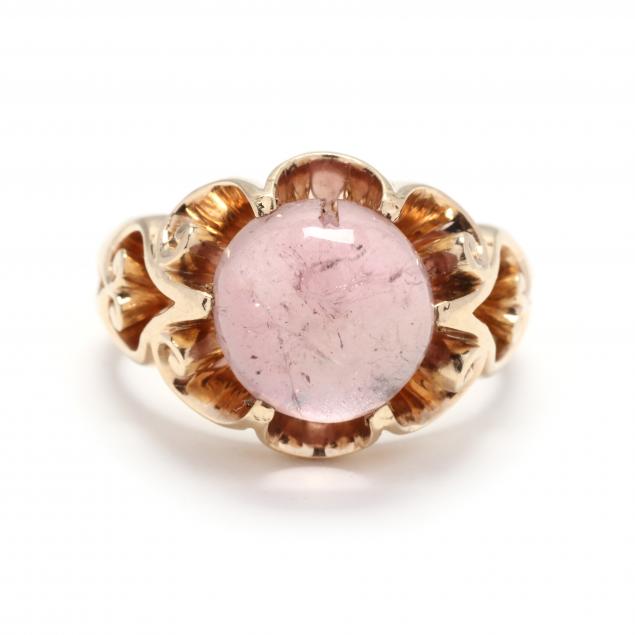 gold-and-pink-tourmaline-ring