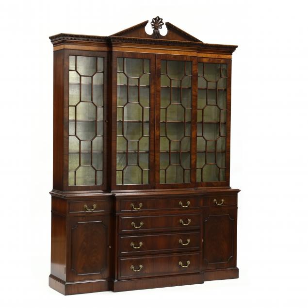 chippendale-style-mahogany-breakfront-joseph-gerte