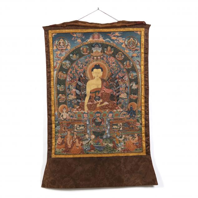 a-sino-tibetan-thangka-painting-of-buddha-shakyamuni