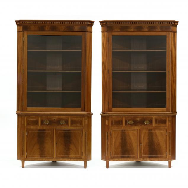 pair-of-custom-federal-style-mahogany-inlaid-corner-cupboards