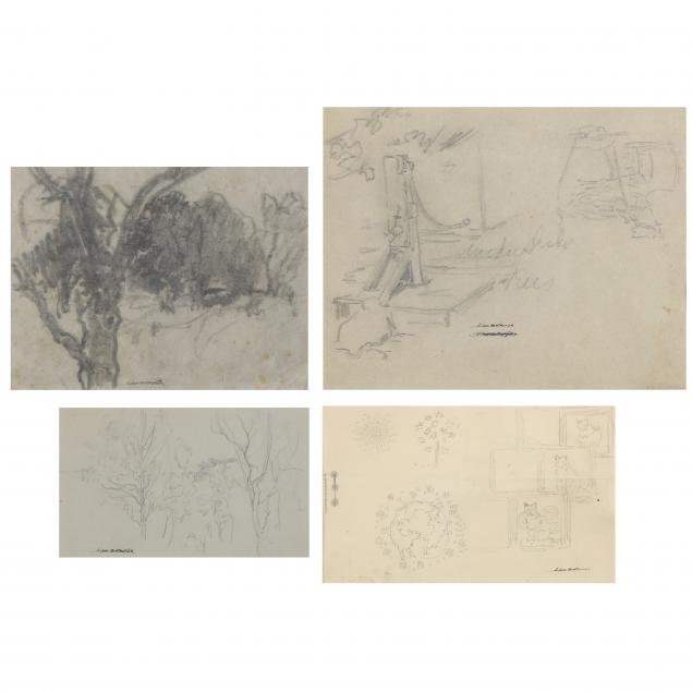 arthur-b-davies-american-1862-1928-four-pencil-sketches