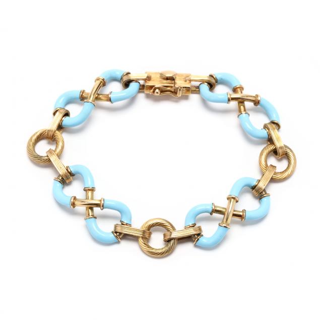 vintage-gold-and-enamel-bracelet-italy