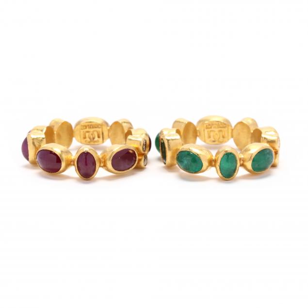two-high-karat-gold-and-gem-set-i-paradiso-i-rings-gurhan