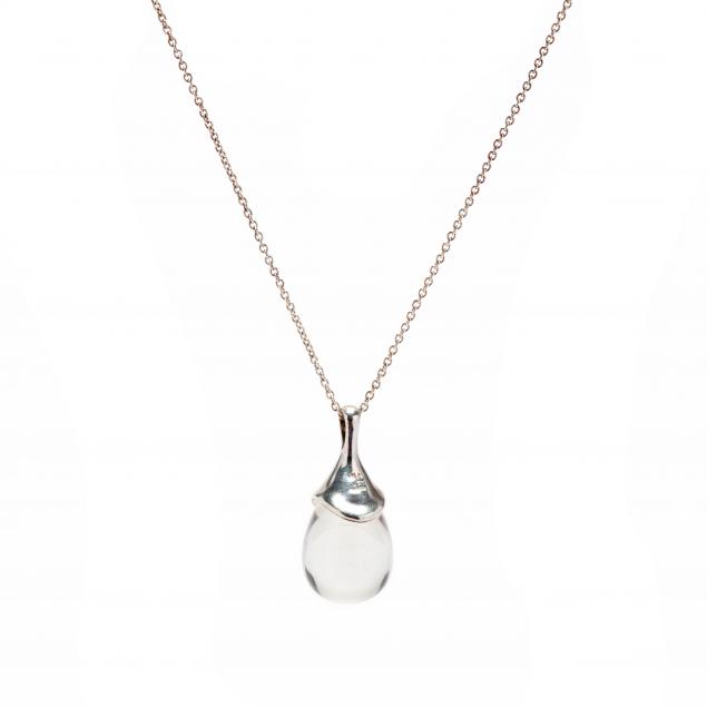 rock-crystal-quartz-pendant-by-robert-lee-morris-and-sterling-chain-by-tiffany-co