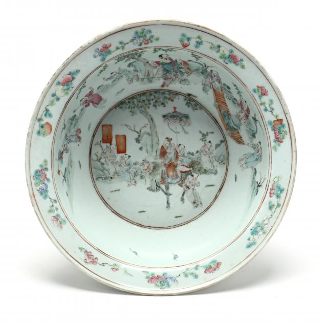 chinese-export-famille-rose-porcelain-basin