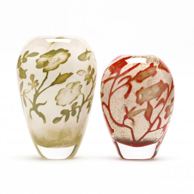 olle-brozen-sweden-b-1963-pair-of-art-glass-vases