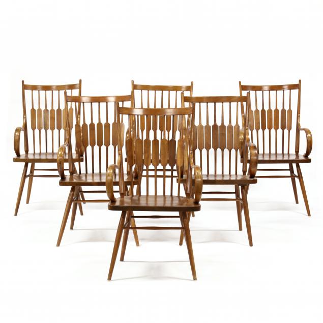 kipp-stewart-american-1928-2003-set-of-six-walnut-i-centennial-i-chairs