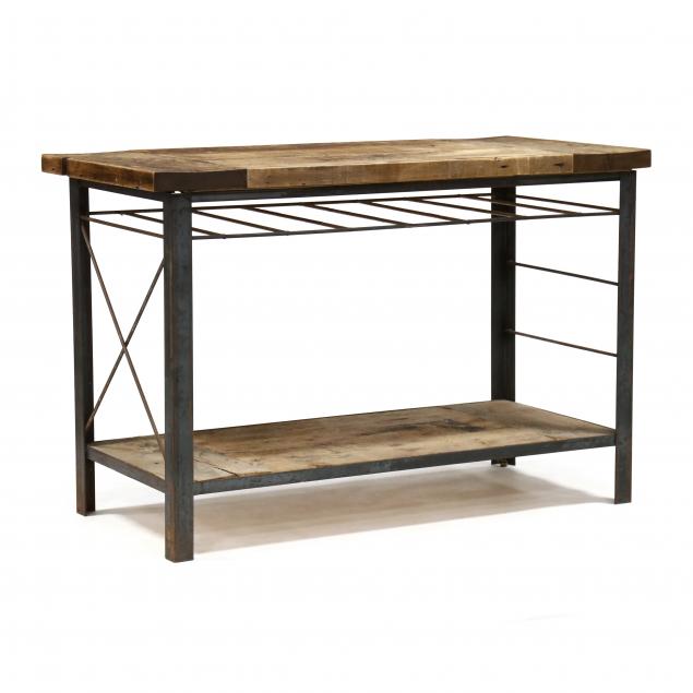 reclaimed-wood-and-iron-counter-height-table