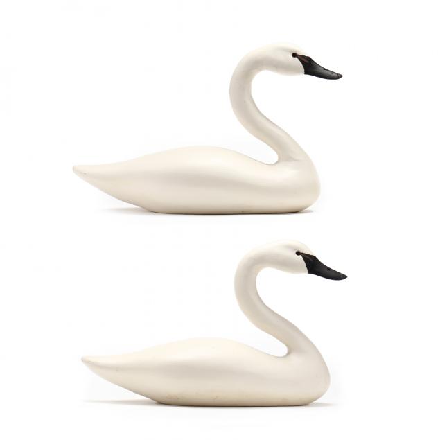 pair-of-wildfowler-swan-miniatures