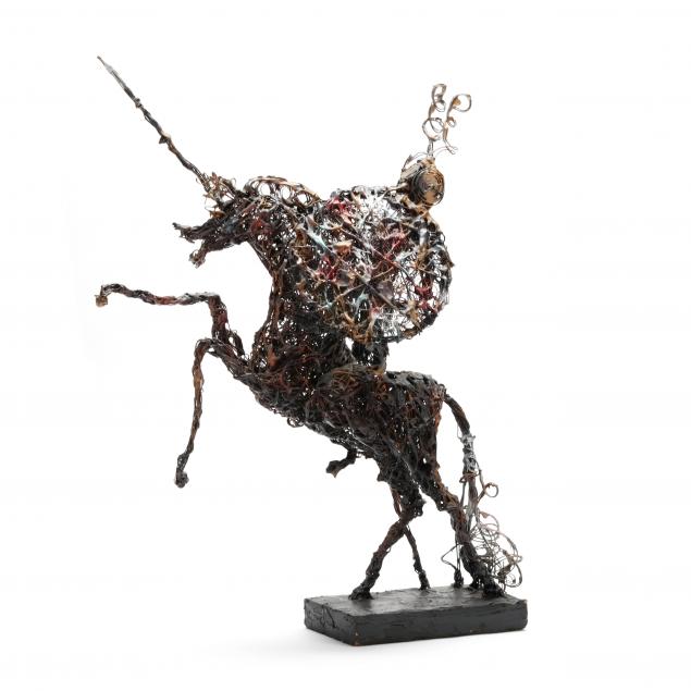 brutalist-wirework-sculpture-of-don-quixote-signed-paco-valle