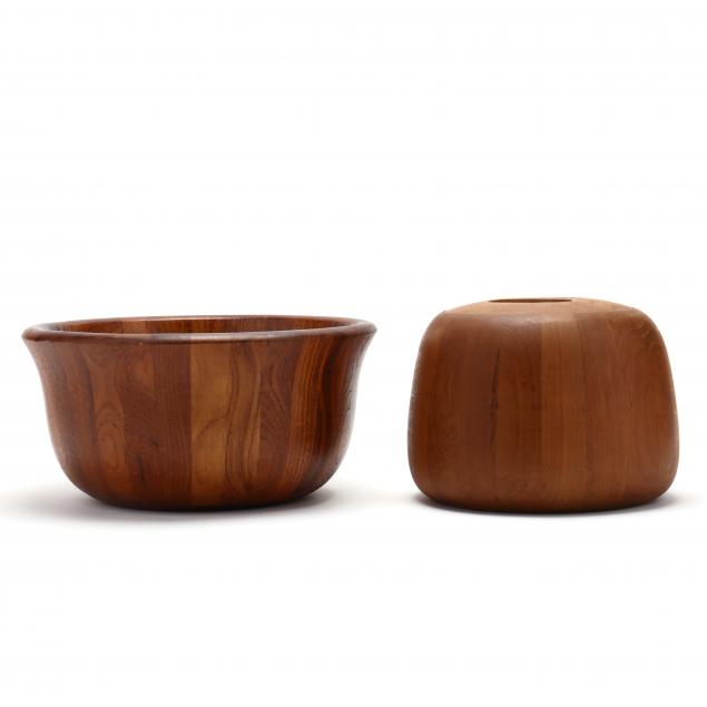 dansk-teak-ice-bucket-and-center-bowl