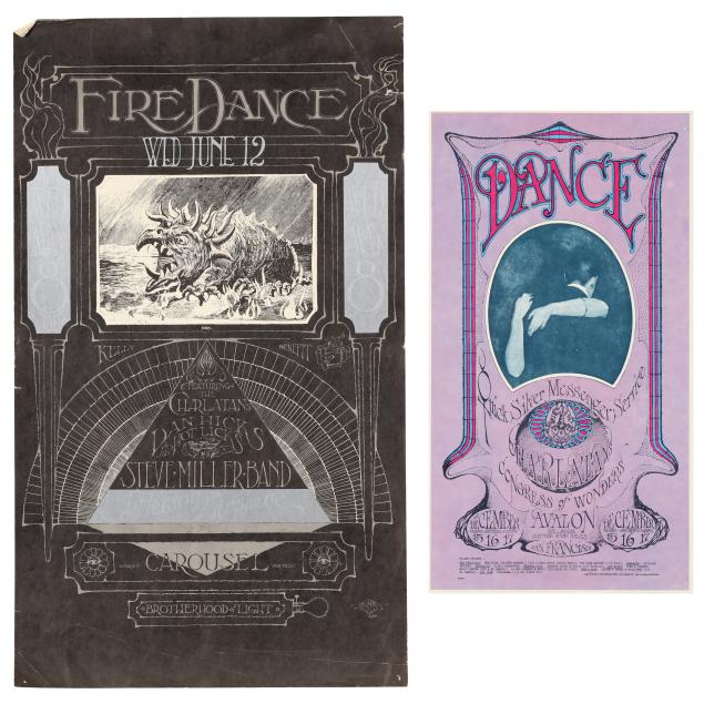 two-vintage-stanley-mouse-designed-concert-posters-fire-dance-and-dance-dance-aor-2-173-and-f-96