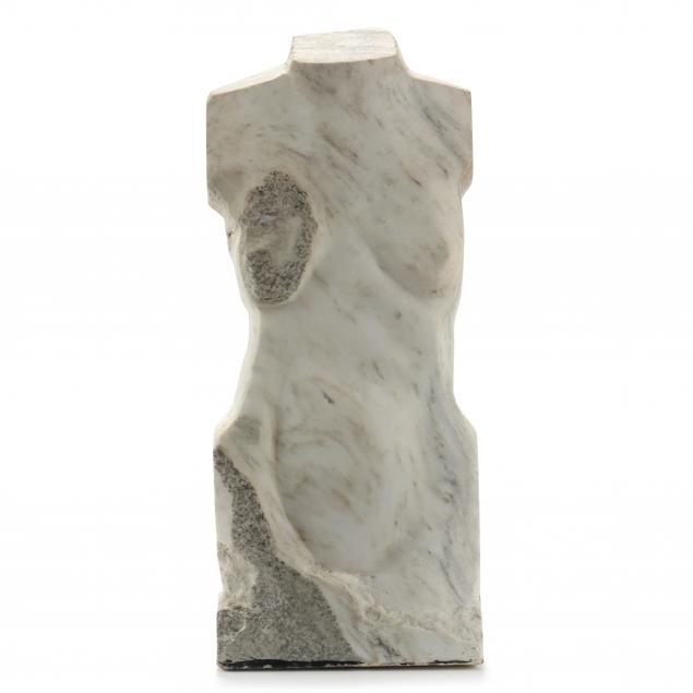 john-torres-american-1939-2001-carved-white-marble-torso