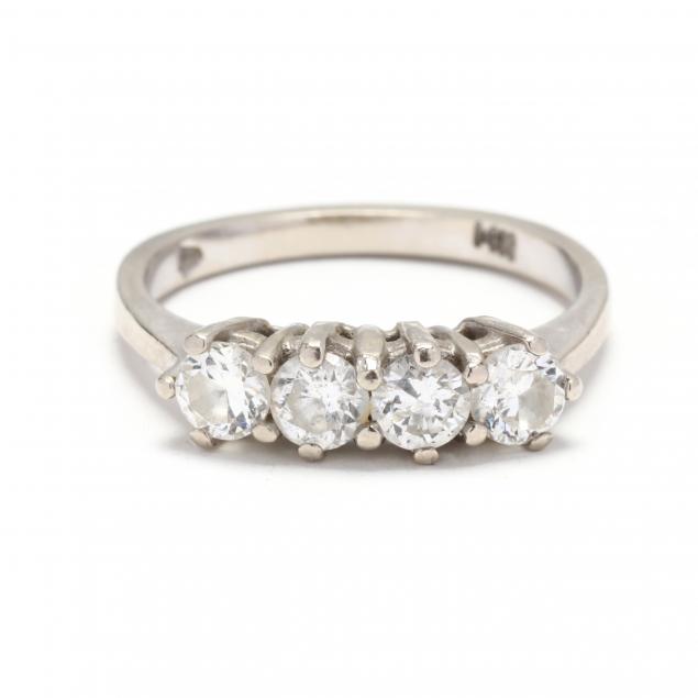 white-gold-and-four-stone-diamond-ring