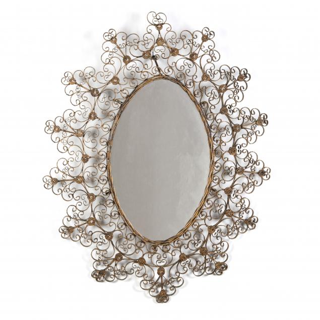 mid-century-wire-work-framed-mirror