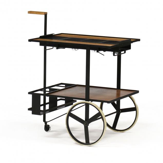 danish-modern-bar-cart-with-warmers