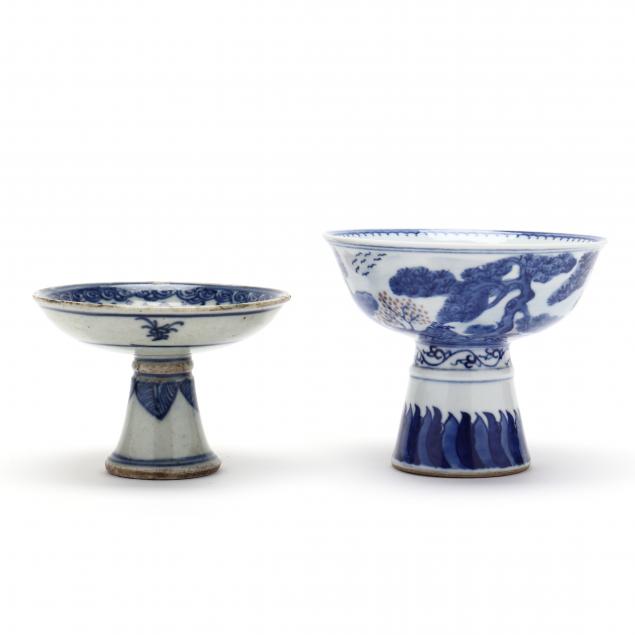 two-chinese-porcelain-blue-and-white-stem-cups