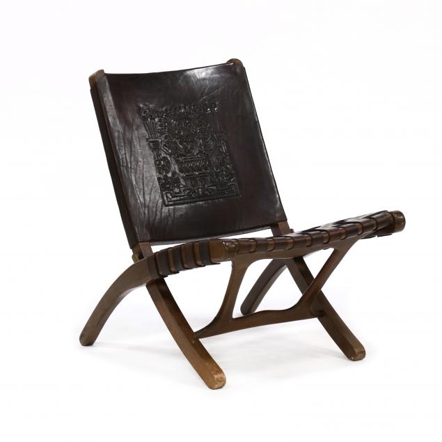 angel-pazmino-ecuador-20th-century-leather-and-mahogany-folding-chair