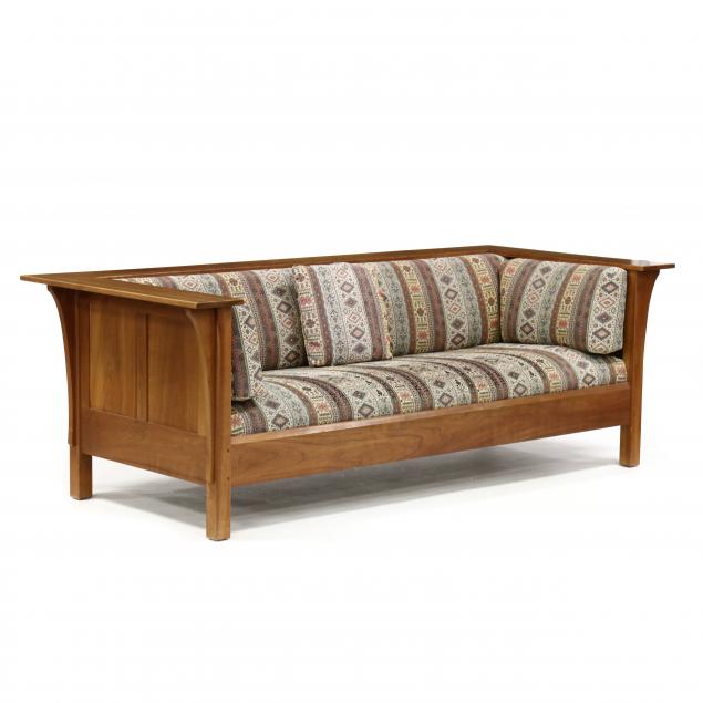 stickley-prairie-style-cherry-sofa