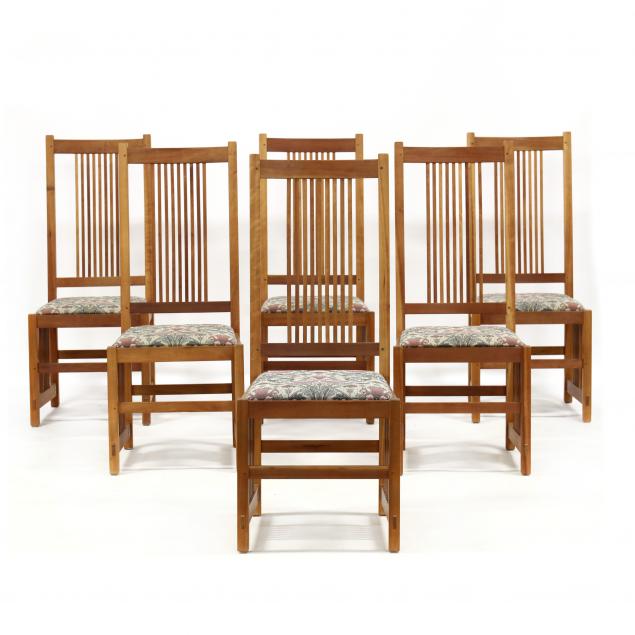stickley-set-of-six-mission-style-cherry-dining-chairs