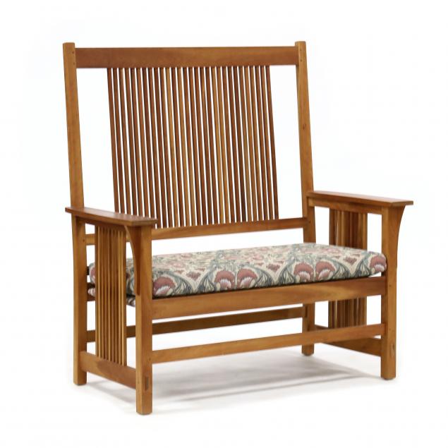 stickley-mission-style-cherry-settle