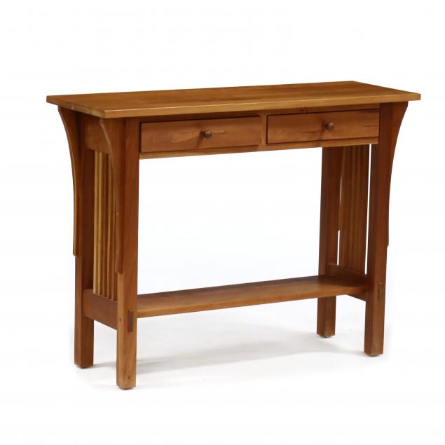 stickley-mission-style-cherry-console-table