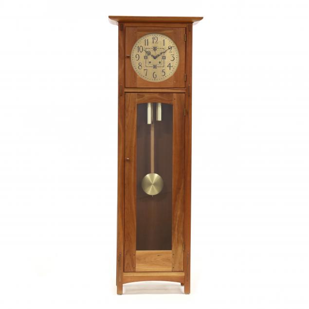 stickley-mission-style-cherry-tall-case-clock