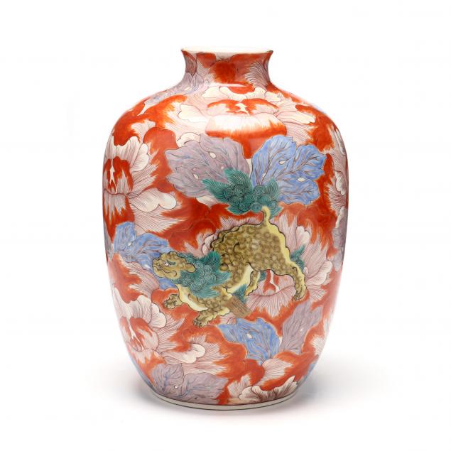 a-japanese-porcelain-vase-with-shishi-lions-and-peony-blossoms