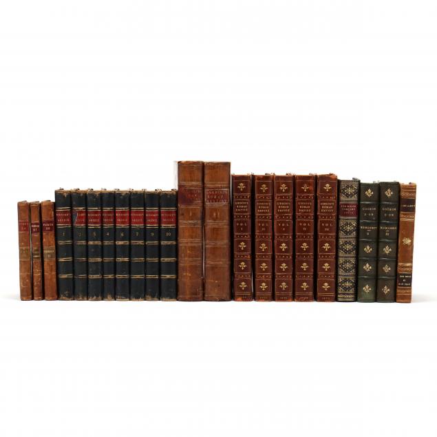 twenty-two-attractive-antique-leatherbound-books