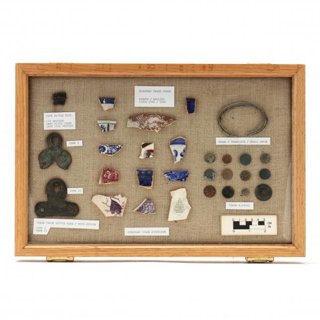 collection-of-excavated-early-american-trade-goods-from-north-carolina