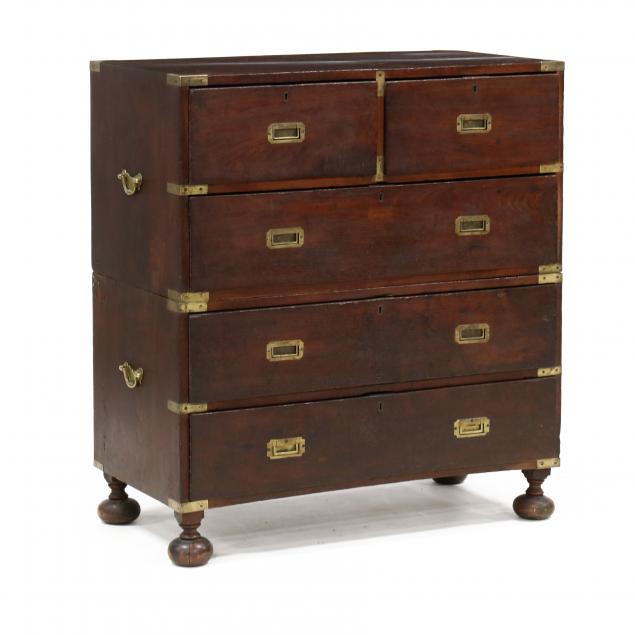 antique-english-mahogany-campaign-chest-of-drawers