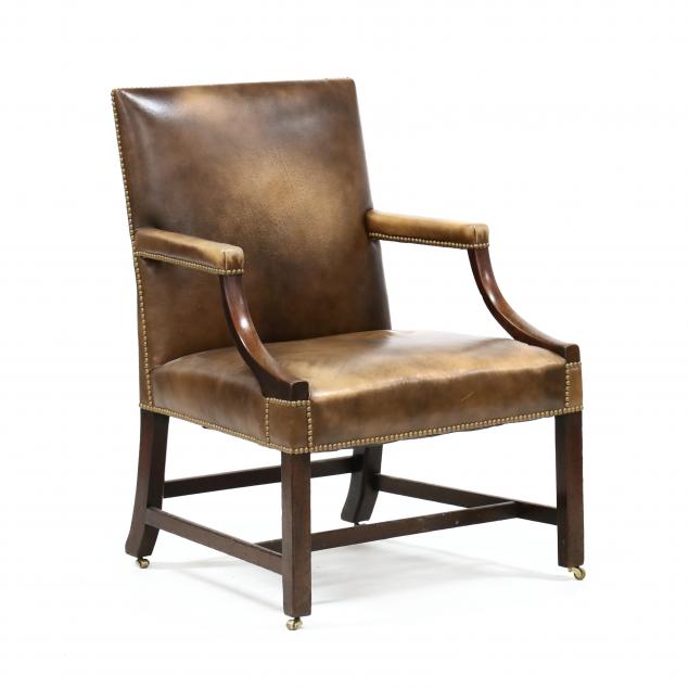 george-iii-leather-upholstered-mahogany-lolling-chair