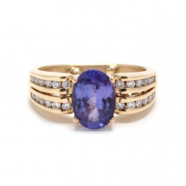 gold-tanzanite-and-diamond-ring