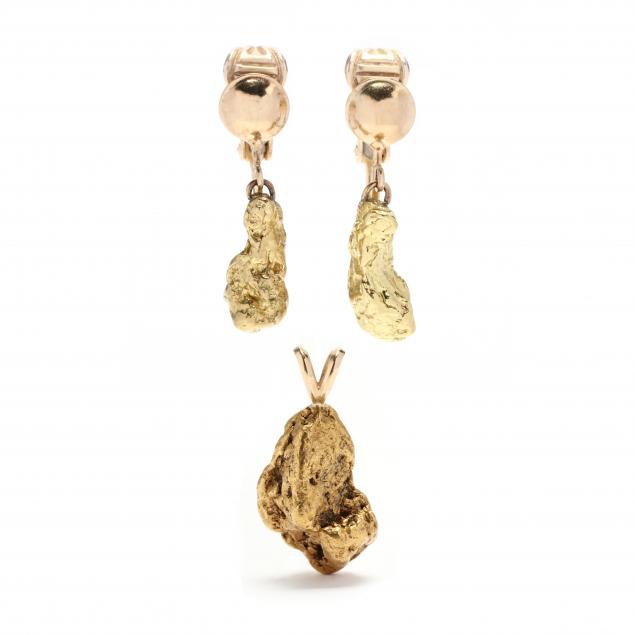 gold-nugget-earrings-and-pendant