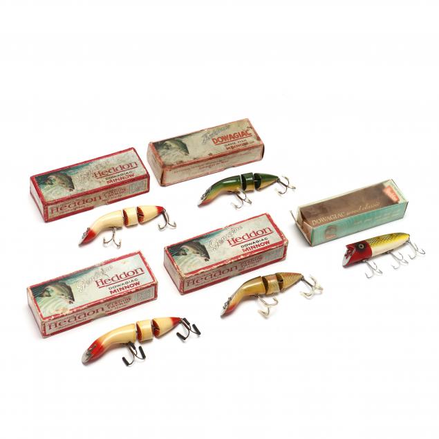 collection-of-five-vintage-heddon-lures-in-boxes