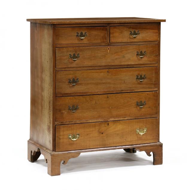 north-carolina-chippendale-walnut-semi-tall-chest-of-drawers