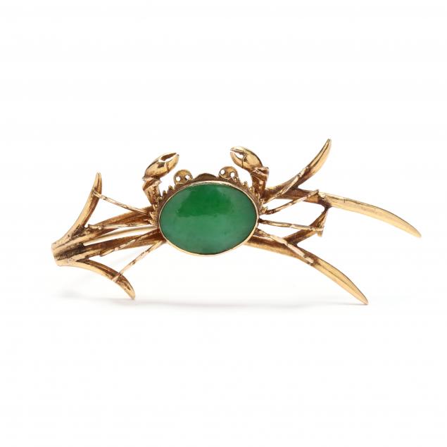 gold-and-jade-crab-brooch