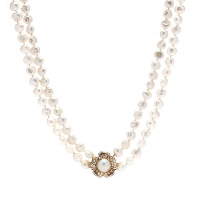 pearl-necklace-with-gold-and-diamond-clasp