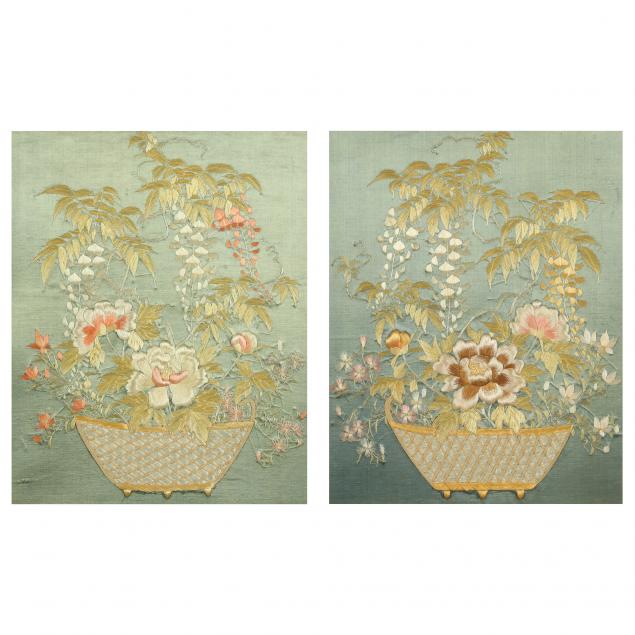 a-pair-of-japanese-embroidered-floral-panels