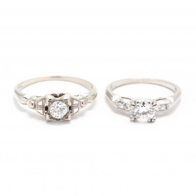 two-vintage-diamond-rings