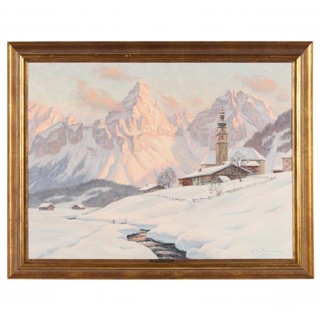 erwin-kettemann-german-1897-1971-i-winterabend-in-lermoos-tirol-sonnenspitze-i