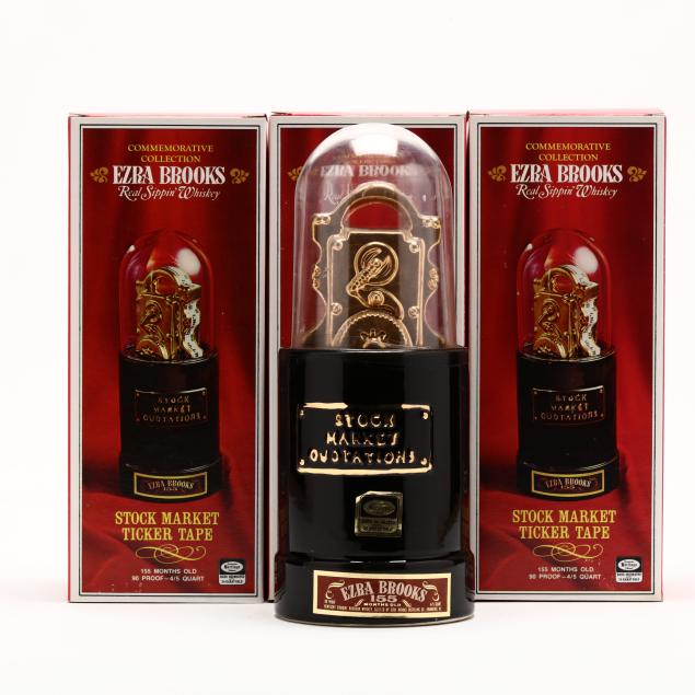 ezra-brooks-kentucky-straight-bourbon-whiskey-in-stock-market-ticker-tape-decanters