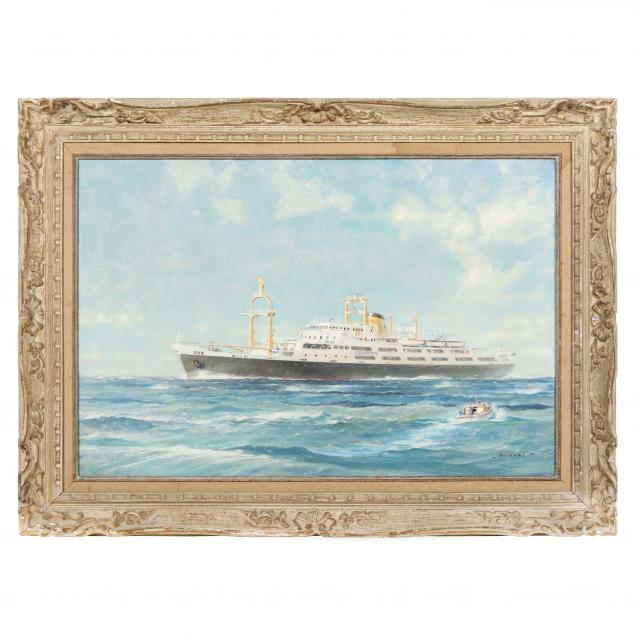john-stobart-british-b-1929-ocean-liner-with-helipad