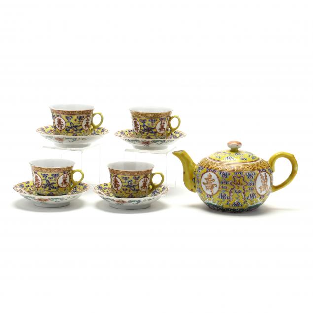 a-chinese-birthday-porcelain-teapot-and-four-teacups-with-saucers