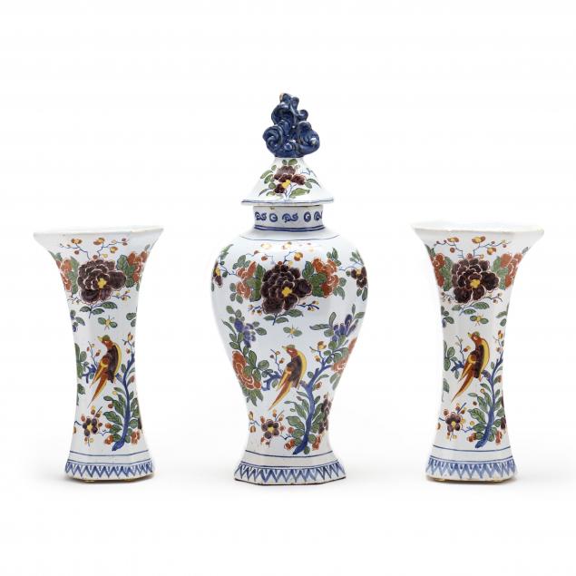 dutch-delft-three-piece-polychrome-mantel-garniture-set-signed