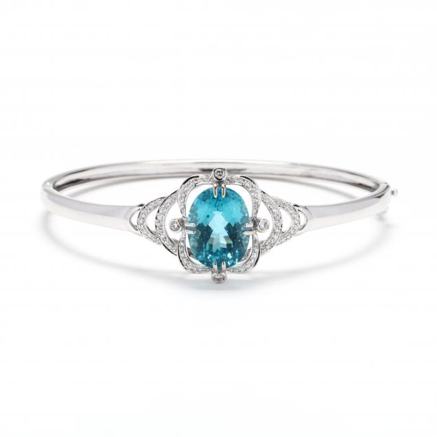 white-gold-apatite-and-diamond-bangle-bracelet