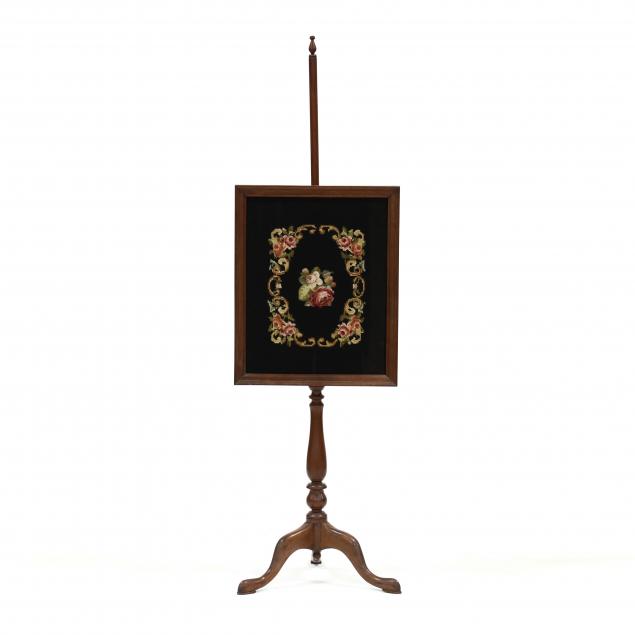 queen-anne-style-mahogany-and-needlepoint-pole-screen