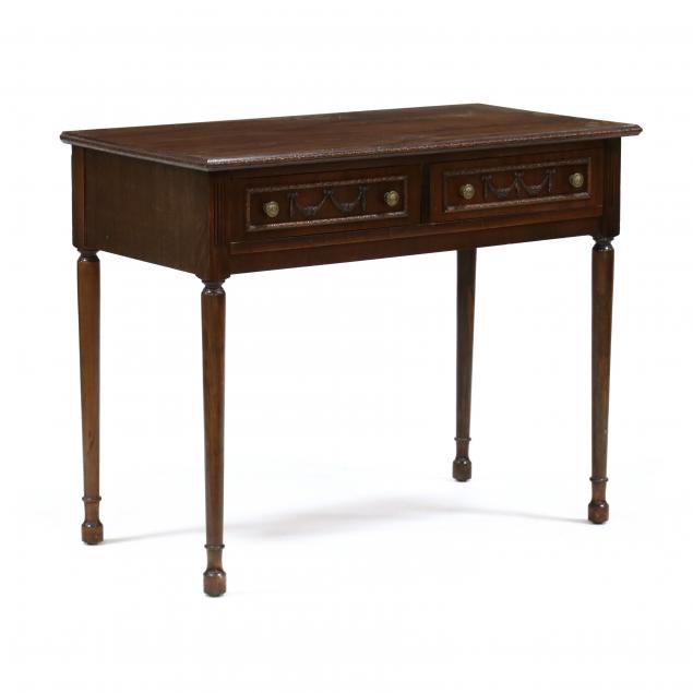 edwardian-mahogany-two-drawer-writing-table